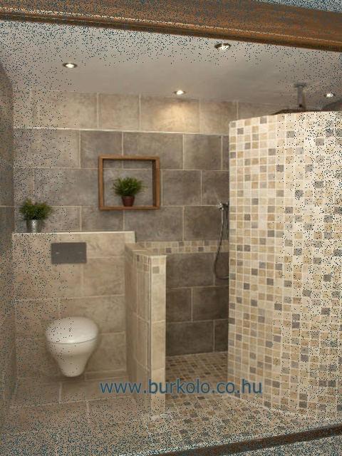 fürdőszoba hajlított falakkal