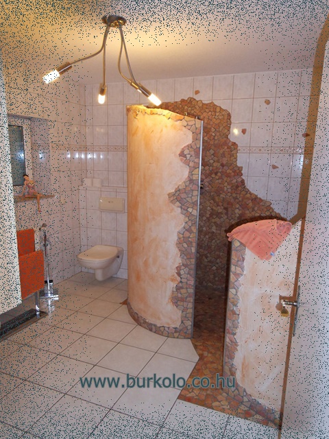 hajlított zuhanyzó fal